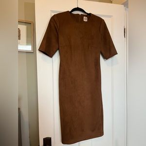 Anne Klein Brown Faux Suede Dress Size 4